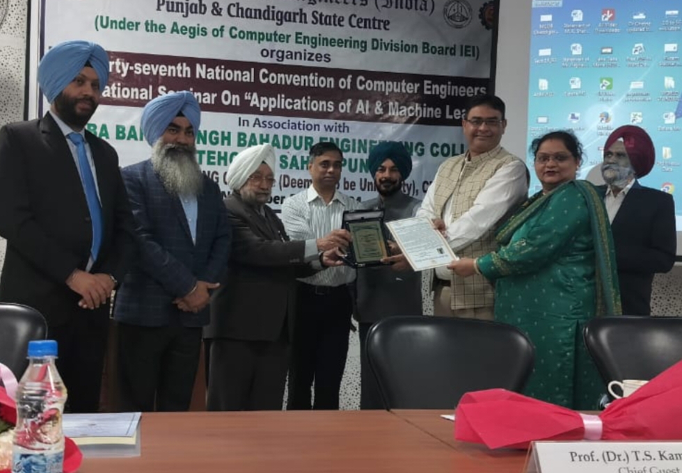 Prof. Raman Maini honored with 'Eminent Engineer Award'